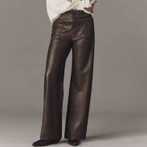 Anthropologie The Colette Full-Length Faux Leather Studded Pants